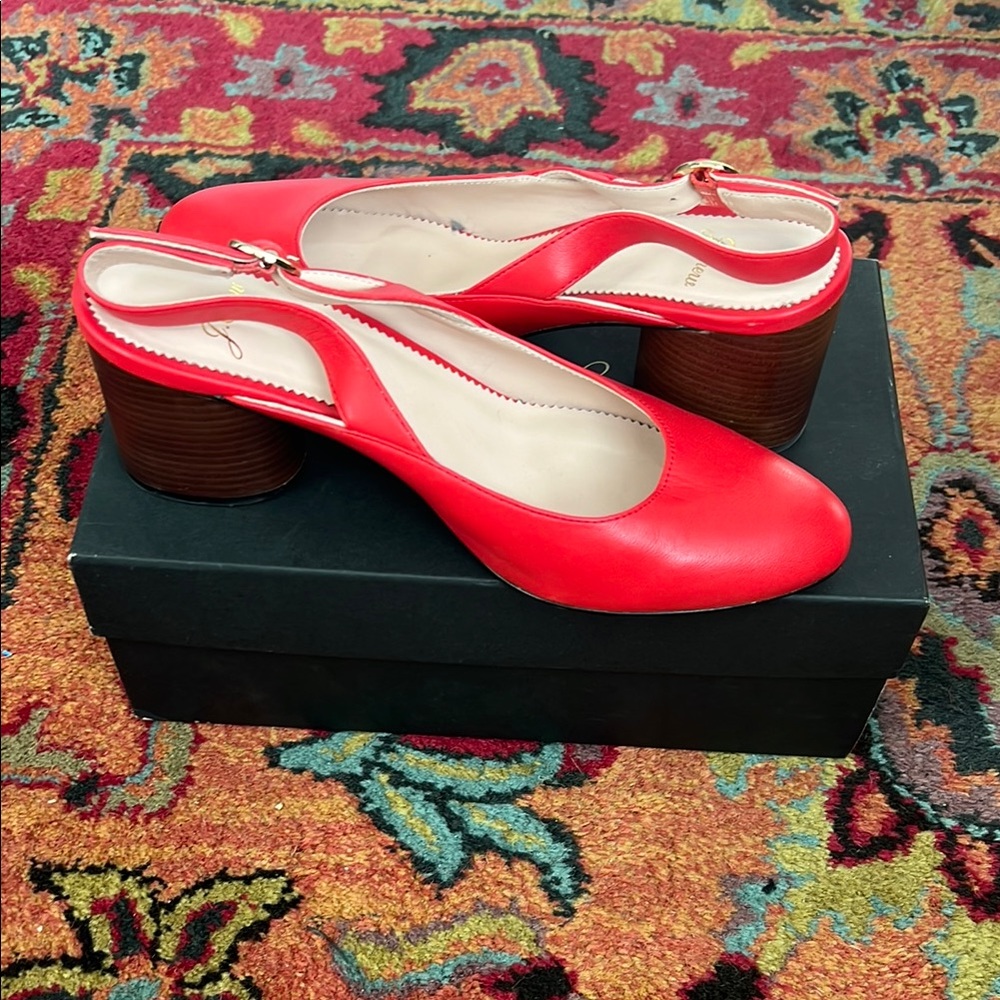 J.Crew Sling back leather pump